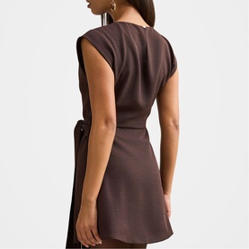 Peony Tie Front Mini Flared Dress