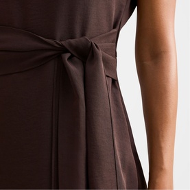 Peony Tie Front Mini Flared Dress