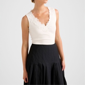 Sylvie Lace Trim Tank Top
