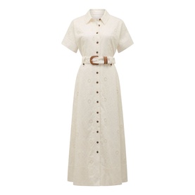 Valeria Broderie Belted Dress