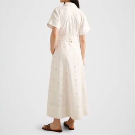 Valeria Broderie Belted Dress