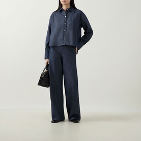Chambray Cropped&nbsp;Shirt