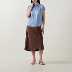 Gathered Silk Blouse