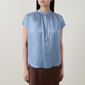 Gathered Silk Blouse