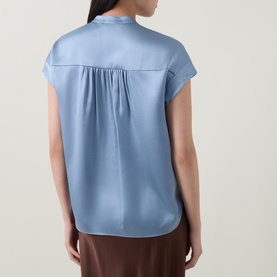 Gathered Silk Blouse