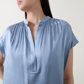 Gathered Silk Blouse