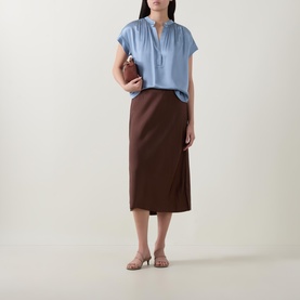 Gathered Silk Blouse