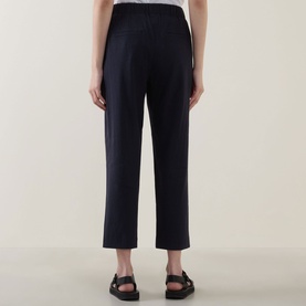 Pressed Pleat Cropped Trousers