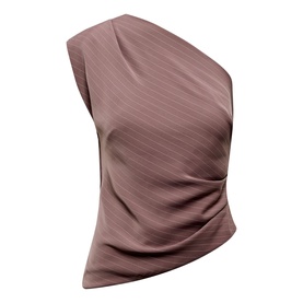 Willow Asymmetrical Pinstripe Top