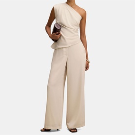Willow Petite Asymmetrical Pinstripe Top