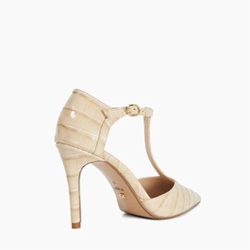 Castered Faux Croc Pumps