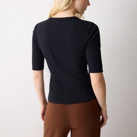 Fine Ribbed Henley Top