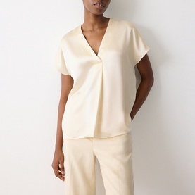 Satin Pleated Top