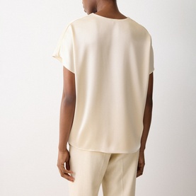 Satin Pleated Top