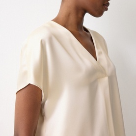 Satin Pleated Top