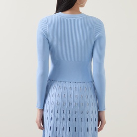 Ailany Ribbed Cropped Cardigan