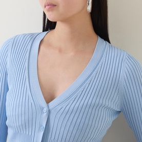 Ailany Ribbed Cropped Cardigan