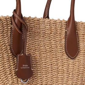 Raffia Medium Basket-Weave Tote Bag
