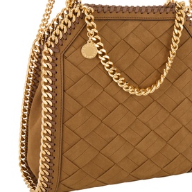 Falabella Mini Fold Over Woven Tote Bag