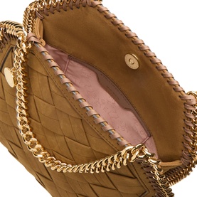 Falabella Mini Fold Over Woven Tote Bag