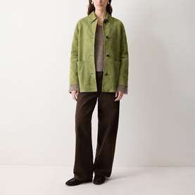 Raglan Sleeve Suede Jacket