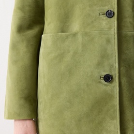 Raglan Sleeve Suede Jacket