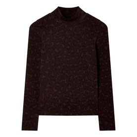 Animal Mock Neck Top