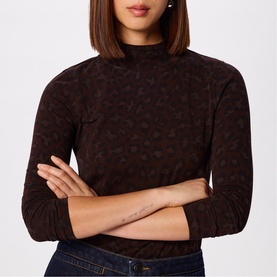 Animal Mock Neck Top