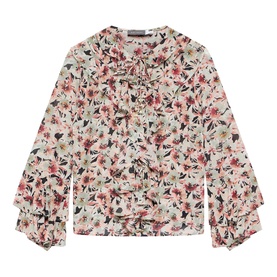 Bergonia Floral Ruffle Blouse