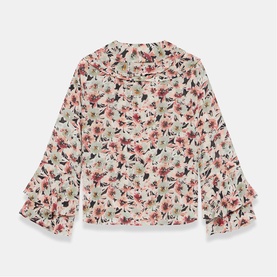 Bergonia Floral Ruffle Blouse