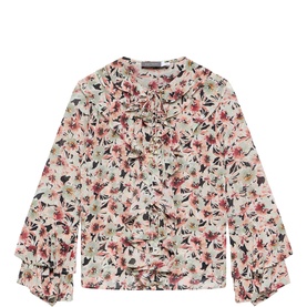 Bergonia Floral Ruffle Blouse