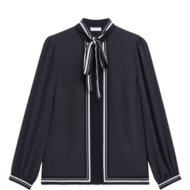 Valerie Polka Dot Pussybow Blouse
