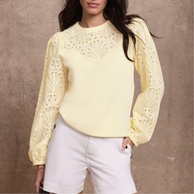 Broderie Detail Sweatshirt