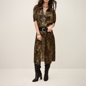 Corma Snake Print Shirt Dress