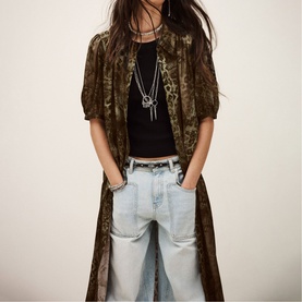 Corma Snake Print Shirt Dress