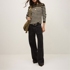 Matio Rib-Knit Striped Sweater