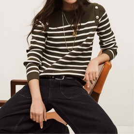 Matio Rib-Knit Striped Sweater