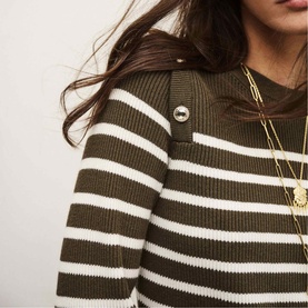 Matio Rib-Knit Striped Sweater