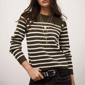 Matio Rib-Knit Striped Sweater