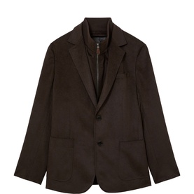 Patch Gilet Insert Single-Breasted Blazer