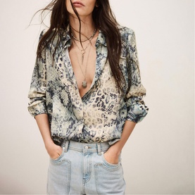 Cornelia Snake Print Blouse
