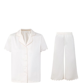 Scallop Edge Long Pyjama Set