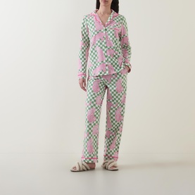 Leopard Check Print Pyjama Set