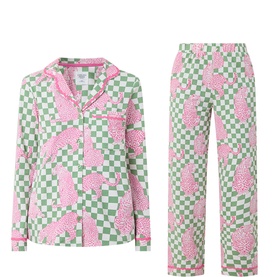 Leopard Check Print Pyjama Set