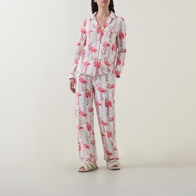 Flamingo Wave Print Pyjama Set