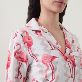 Flamingo Wave Print Pyjama Set