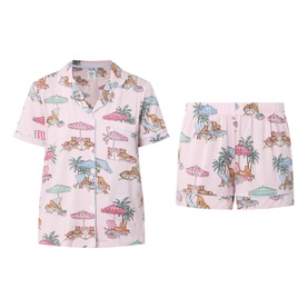 Lounging Leopards Short Pyjama Set