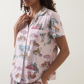 Lounging Leopards Short Pyjama Set