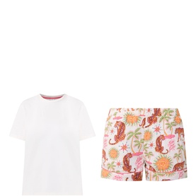 Siesta Tiger Print Shorts Pyjama Set