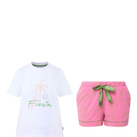 Fiesta Graphic Print Shorts Pyjama Set